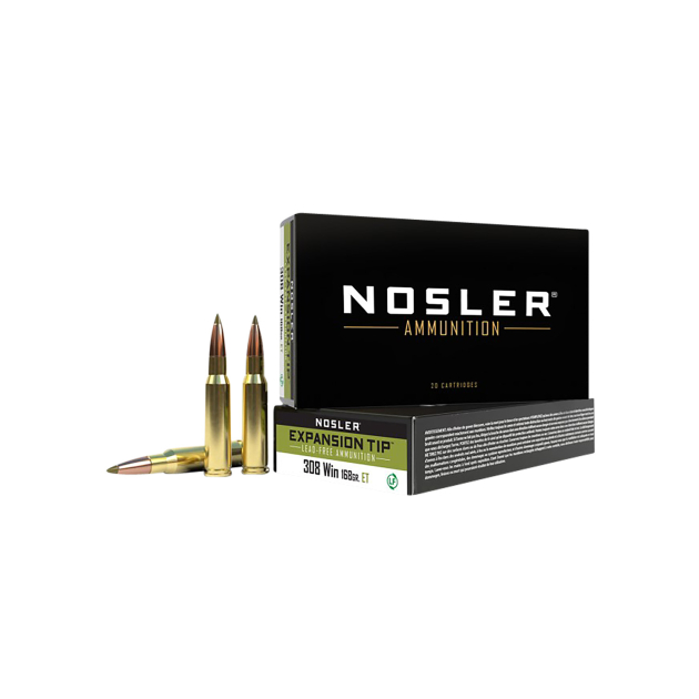 Nosler 40035 E-Tip  308Win 168gr E Tip Lead Free 20 Per Box/10 Case