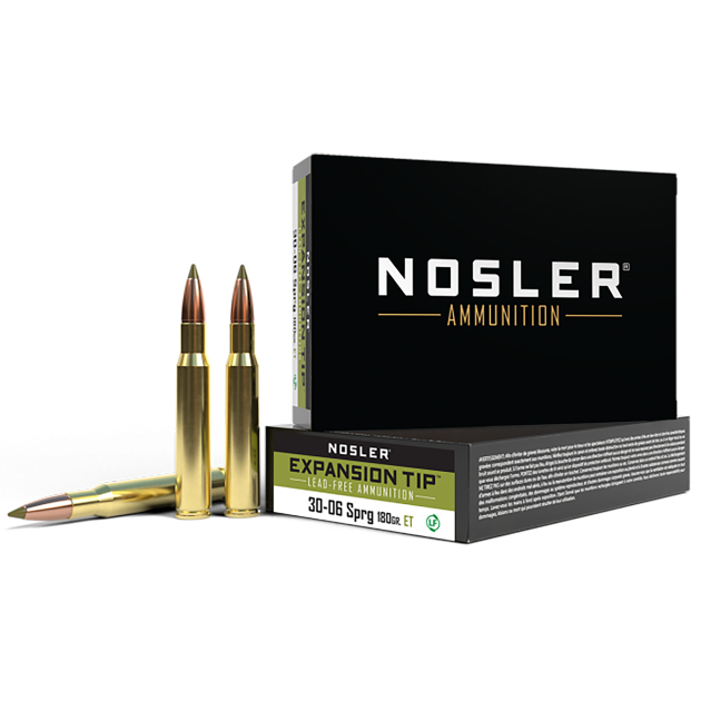 Nosler 40037 E-Tip  30-06Springfield 180gr E Tip Lead Free 20 Per Box/10 Case