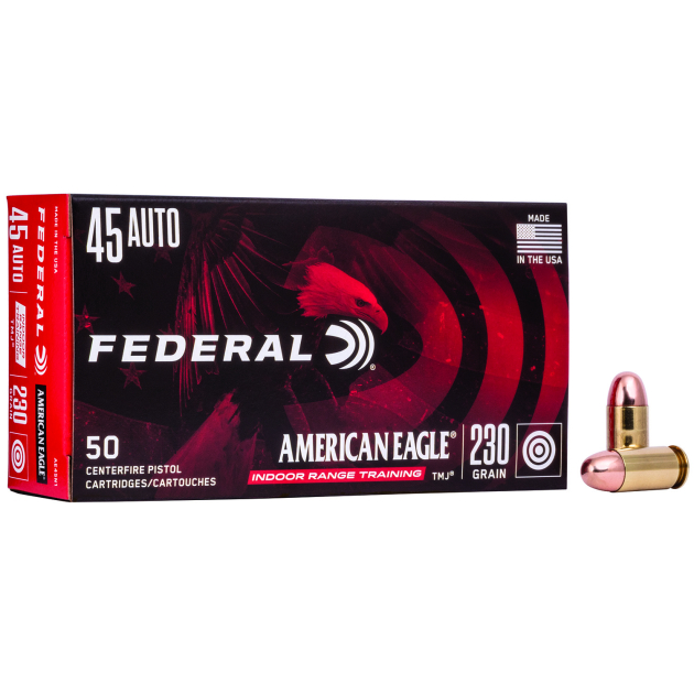 Federal AE45N1 American Eagle IRT  45ACP 230gr Total Metal Jacket 50 Per Box/20 Case
