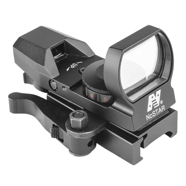 NcStar D4RGBQ Red & Green Reflex Sight with 4 Reticles  Black Anodized 1 x 0.95" x 1.34" Red/Green Multi Reticle