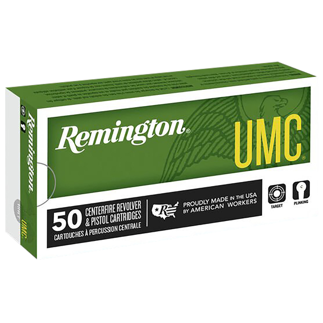 Remington Ammunition 23744 UMC  44RemMag 180gr Jacketed Soft Point 50 Per Box/10 Case