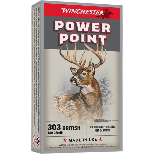 Winchester Ammo X303B1 Power-Point  303British 180gr 20 Per Box/10 Case