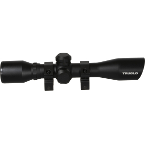 TruGlo TG8504BD Compact  Black Anodized Matte Black 4x 32mm 1" Tube Diamond Reticle