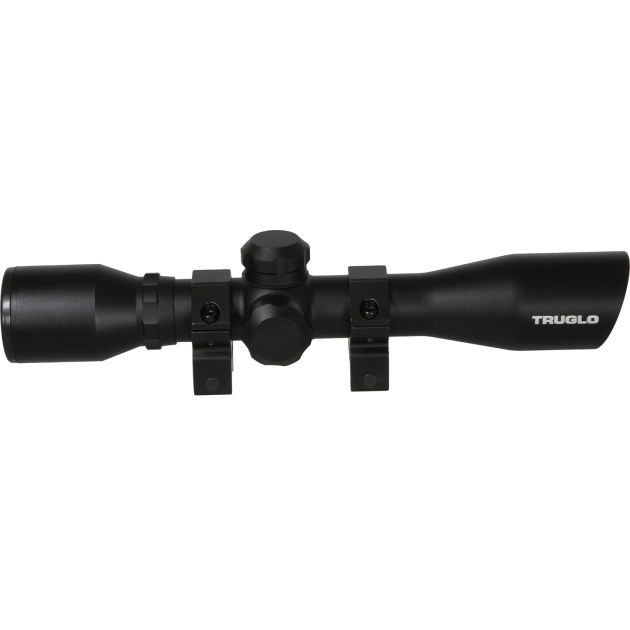 TruGlo TG8504BD Compact  Black Anodized Matte Black 4x 32mm 1" Tube Diamond Reticle