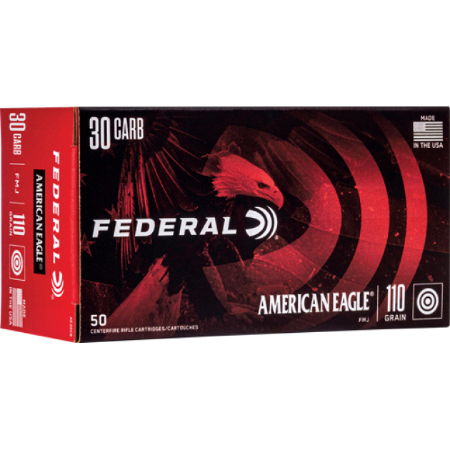 FEDERAL AE 30 CARBINE 110GR - FMJ 50RD 10BX/CS