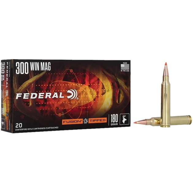 Federal F300WTFS3 Fusion  300WinMag 180gr Bonded Soft Point 20 Per Box/10 Case