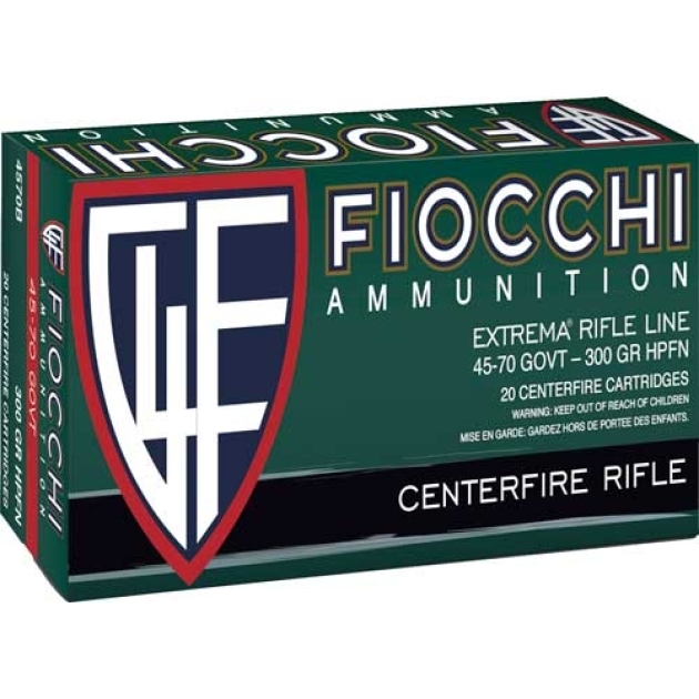 FIOCCHI 45-70 GOV 300GR HP-FN - 20RD 10BX/CS