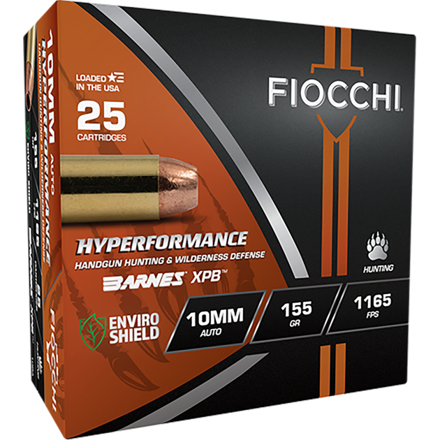 Fiocchi 10BA Hyperformance  10mm 155gr XPB 25 Per Box/8 Case