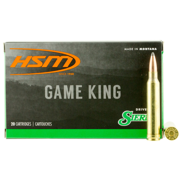 HSM 300WINMAG41N Game King  300 Win Mag 180 gr Sierra GameKing Spitzer Boat Tail 20 Per Box/ 20 Case