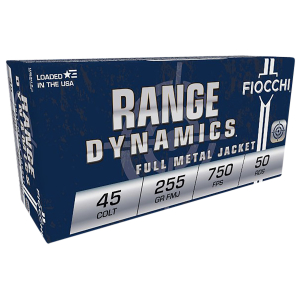 Fiocchi 45LCCMJ Range Dynamics  45Colt 225gr Complete Metal Jacket 50 Per Box/10 Case