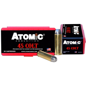 Atomic Ammunition 00434 Cowboy Action Precision Craft 45Colt 200gr Lead Round Nose Flat Point 50 Per Box/10 Case
