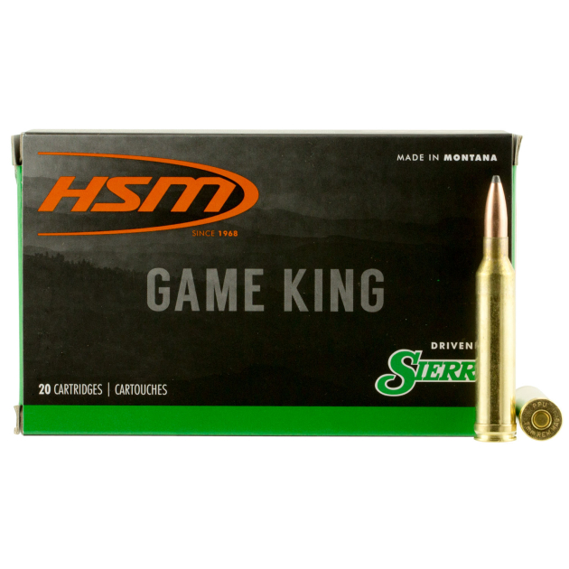 HSM 7MMMAG23N Game King  7mm Rem Mag 175 gr Sierra GameKing Spitzer Boat Tail 20 Per Box/ 20 Case