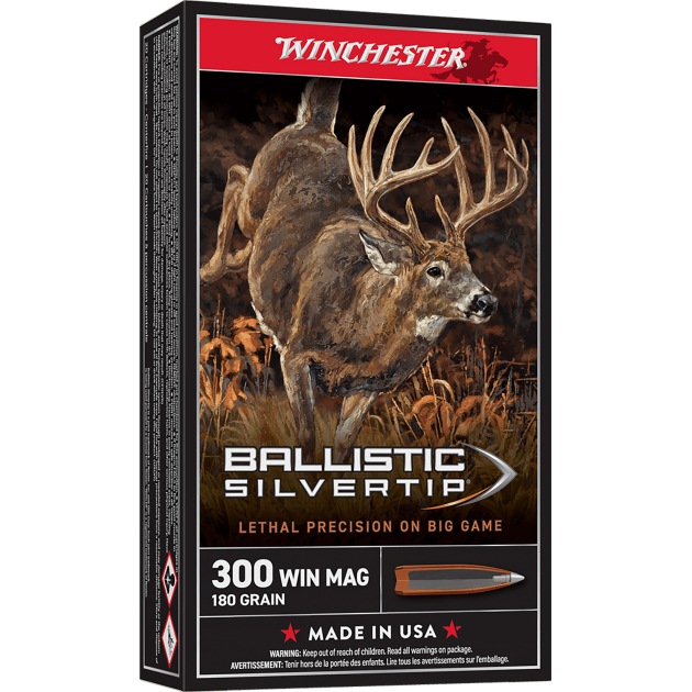 Winchester Ammo SBST300 Ballistic Silvertip  300WinMag 180gr Rapid Controlled Expansion Polymer Tip 20 Per Box/10 Case