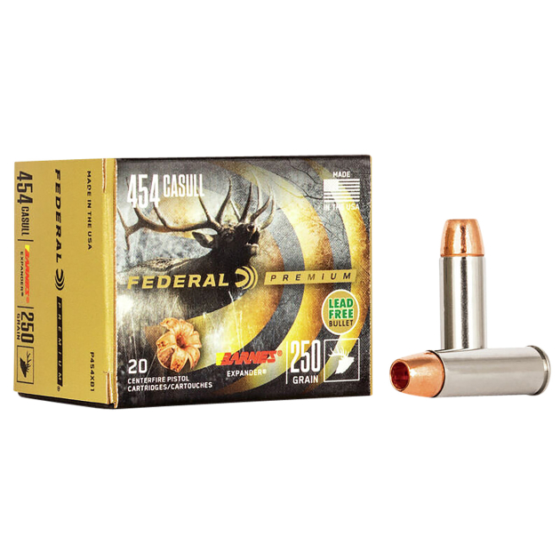 Federal P454XB1 Premium  454Casull 250gr Barnes Expander BRX 20 Per Box/10 Case