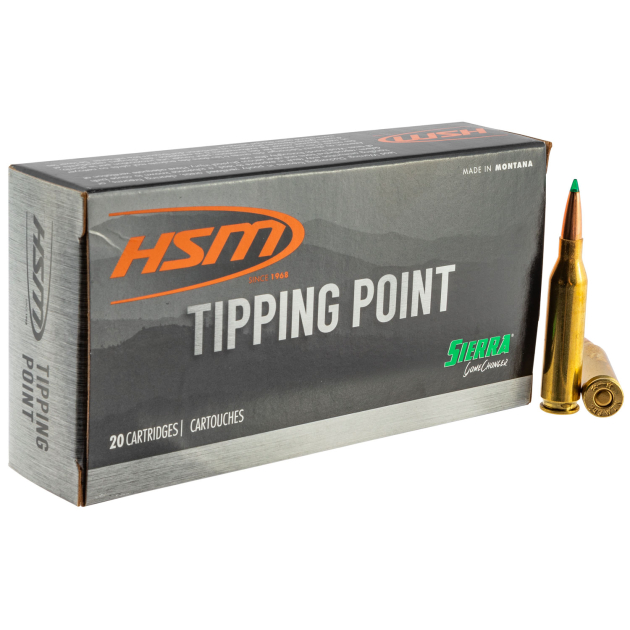 HSM 300WINMAG40N Tipping Point  300 Win Mag 165 gr Sierra GameChanger 20 Per Box/ 20 Case