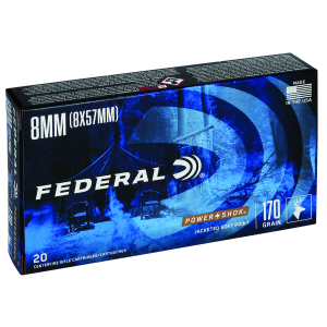 Federal 8A Power-Shok  8mmMauser 170gr Jacketed Soft Point 20 Per Box/10 Case