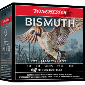 Winchester Ammo SWB1231 Bismuth  12Gauge 3" 1 3/8oz Tin Plated Bismuth 1Shot 25 Per Box/10 Case