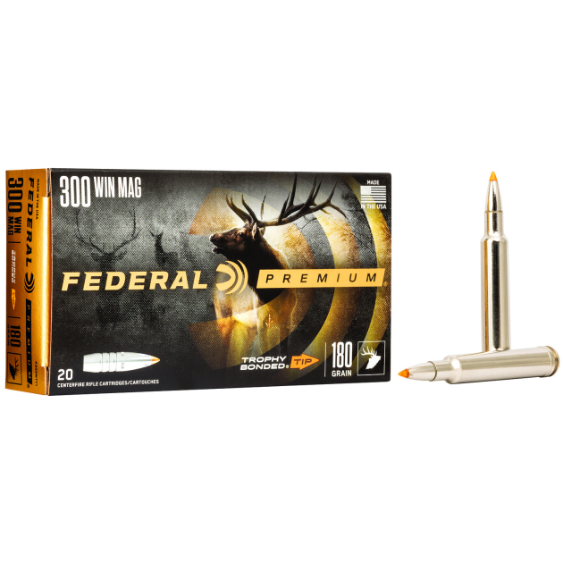 Federal P300WTT1 Premium  300WinMag 180gr Trophy Bonded Tip 20 Per Box/10 Case