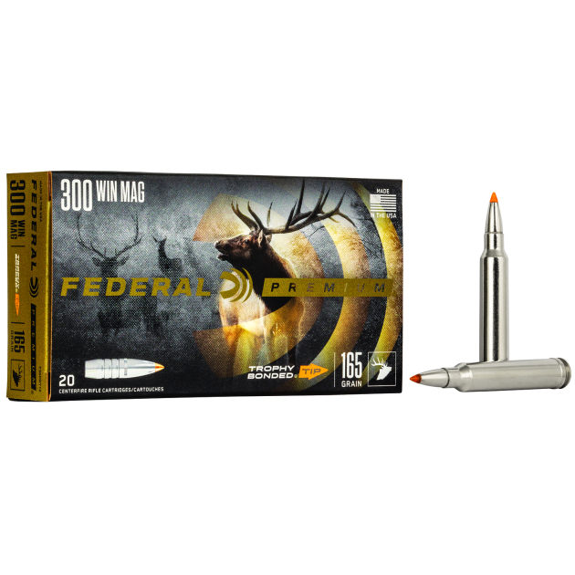Federal P300WTT2 Premium  300Win Mag 165gr Trophy Bonded Tip 20 Per Box/10 Case