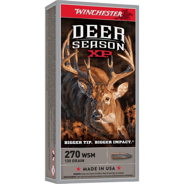 Winchester Ammo X270SDS Deer Season XP  270WSM 130gr Extreme Point 20 Per Box/10 Case