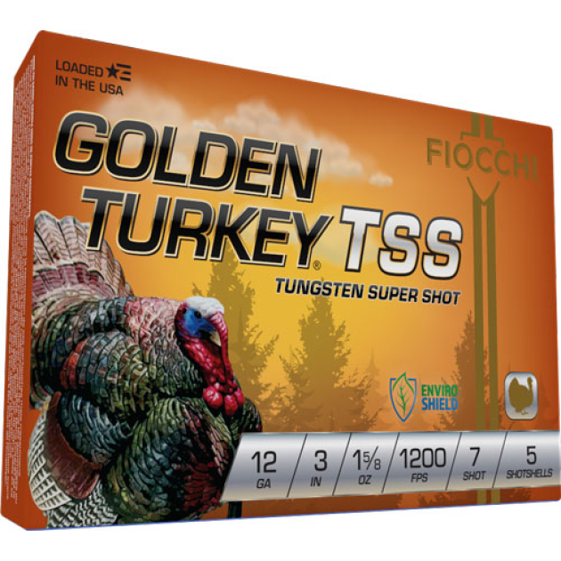 FIOCCHI GOLDEN TURKEY TSS 12GA - 3" 1-5/8OZ #7 5RD 10BX/CS