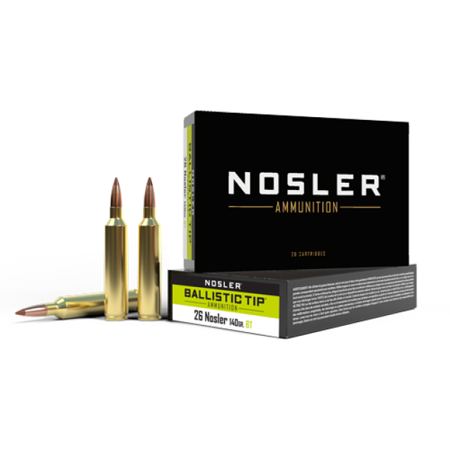 NOSLER 26 NOSLER 140GR - BALLISTIC TIP 20RD 10BX/CS