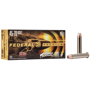Federal LG45701 Premium HammerDown 45-70Gov 300gr Bonded Soft Point 20 Per Box/10 Case