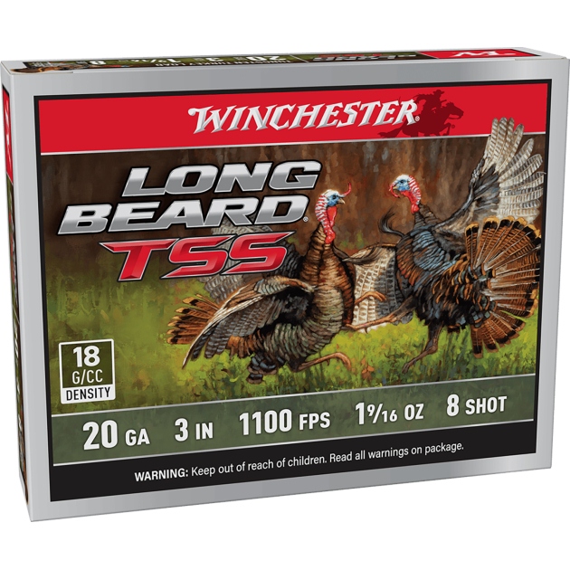Winchester Ammo LBTSS2038 Long Beard TSS  20Gauge 3" 1 5/8oz Tungsten 8Shot 5 Per Box/10 Case