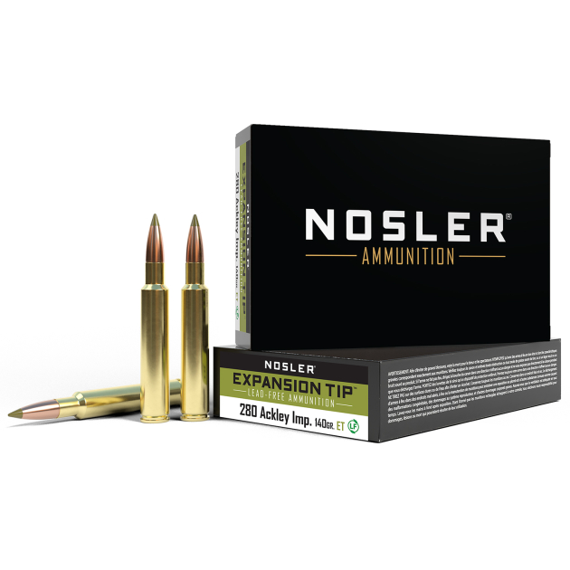Nosler 40067 E-Tip  280Ackley Improved 140gr E Tip Lead Free 20 Per Box/10 Case