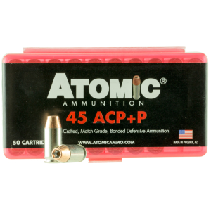 Atomic Ammunition 00412 Pistol Precision Craft 45ACP +P 185gr Bonded Match Hollow Point 50 Per Box/10 Case