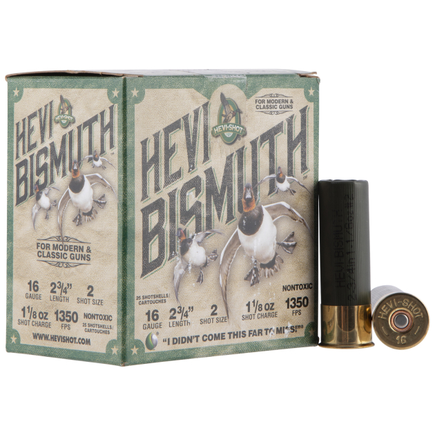 HEVI-Shot HS16702 HEVI-Bismuth  16Gauge 2.75" 1 1/8oz Bismuth 2Shot 25 Per Box/10 Case