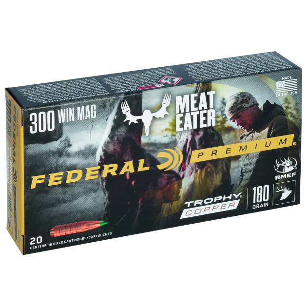 Federal P300WTC1 Premium  300WinMag 180gr Trophy Copper 20 Per Box/10 Case