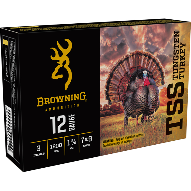 Browning Ammo B193921230 TSS Tungsten Turkey 12Gauge 3" 1 3/4oz Tungsten 7/9Shot 5 Per Box/10 Case