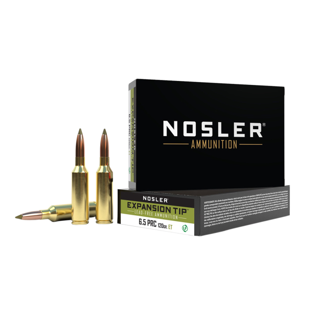 Nosler 40688 E-Tip  6.5PRC 120gr Spitzer E Tip Lead Free 20 Per Box/10 Case