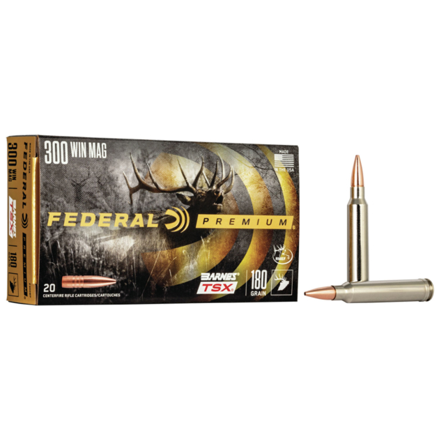 Federal P300WP Premium  300WinMag 180gr Barnes TSX 20 Per Box/10 Case