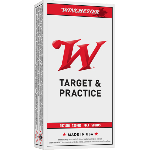 Winchester Ammo Q4309 USA  357Sig 125gr Full Metal Jacket 50 Per Box/10 Case