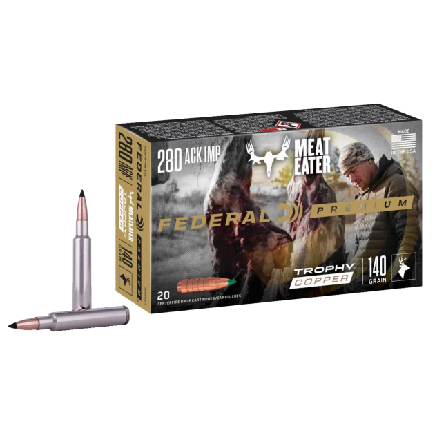 Federal P280A1TC1 Premium  280Ackley Improved 140gr Trophy Copper 20 Per Box/10 Case