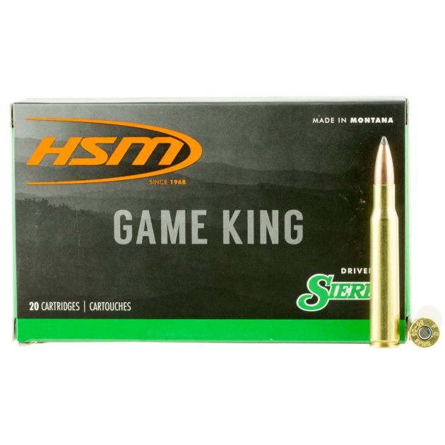 HSM 300WINMAG14N Game King  300 Win Mag 200 gr Sierra GameKing Spitzer Boat Tail 20 Per Box/ 20 Case