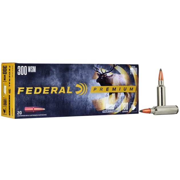 Federal P300WSMB Premium  300WSM 180gr Nosler Partition 20 Per Box/10 Case