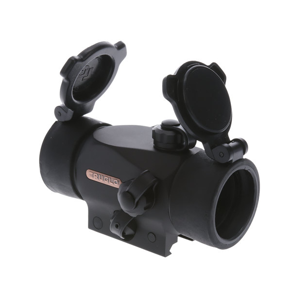 TruGlo TG-TG8230B Triton  Black Anodized 1x 30mm 5 MOA Illuminated Tri-Color Dot Reticle Clamshell Packaging