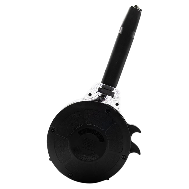 Kci Usa Inc KCI-MZ028 Drum Magazine  50rd 40 S&W Compatible w/ Glock 22/23/24/27/35 Black Hardened Steel/Polymer