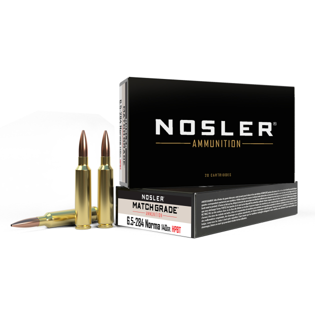 Nosler 44166 Match Grade  6.5x284Norma 140gr Custom Competition Hollow Point Boat Tail 20 Per Box/10 Case