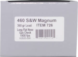 UNDERWOOD 460 SW MAG 360GR - FLAT NOSE 20RD 10BX/CS - Image 2