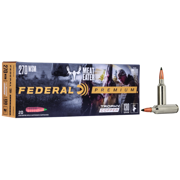 Federal P270WSMTC1 Premium  270WSM 130gr Trophy Copper 20 Per Box/10 Case