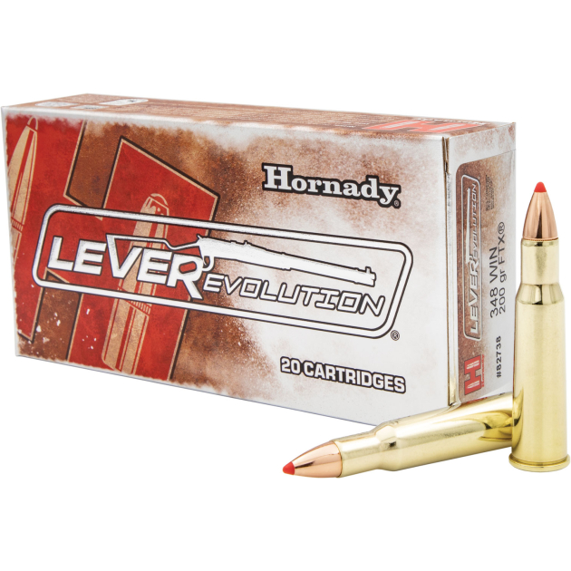 Hornady 82738 LEVERevolution  348Win 200gr Flex Tip eXpanding 20 Per Box/10 Case