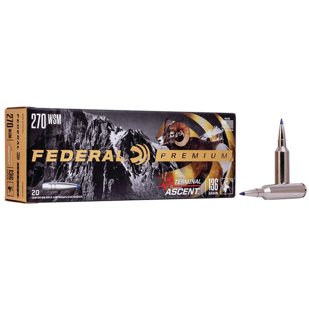 Federal P270WSMTA1 Premium Terminal Ascent 270WSM 136gr 20 Per Box/10 Case