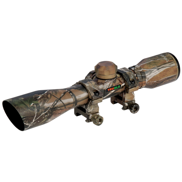 TruGlo TG8504CD Compact  Realtree APG 4x 32mm 1" Tube Diamond Reticle w/Rings