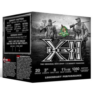 HEVI-Shot HS53206 HEVI-XII  20Gauge 3" 1 1/4oz Tungsten 6Shot 25 Per Box/10 Case