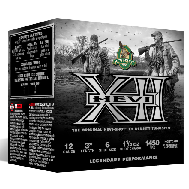 HEVI-Shot HS53306 HEVI-XII  12Gauge 3" 1 1/4oz Tungsten 6Shot 25 Per Box/10 Case