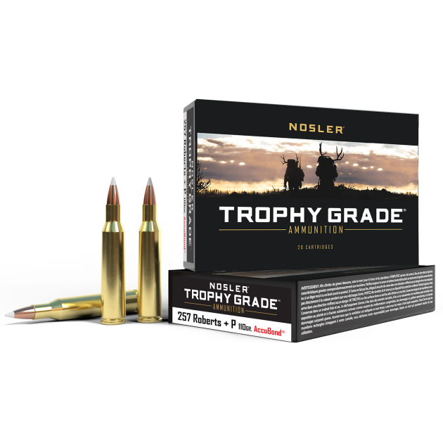 Nosler 60010 Trophy Grade  257Roberts 110gr Nosler AccuBond 20 Per Box/10 Case